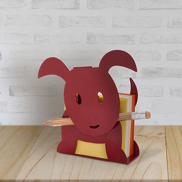 Ringo Puppy Memo Paper Holder - Red by artoridesign